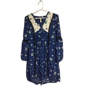 Matilda Jane Blue Floral Print‎ Boho Dress Women's Size XS